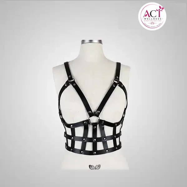 PU leather Harness Bondage corset for women - Buy Online in India | act wellness - view 1