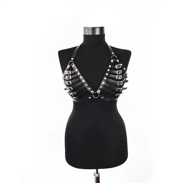 Punk Women Chest Stud Rave Bra - Product Gallery View 3 | act wellness
