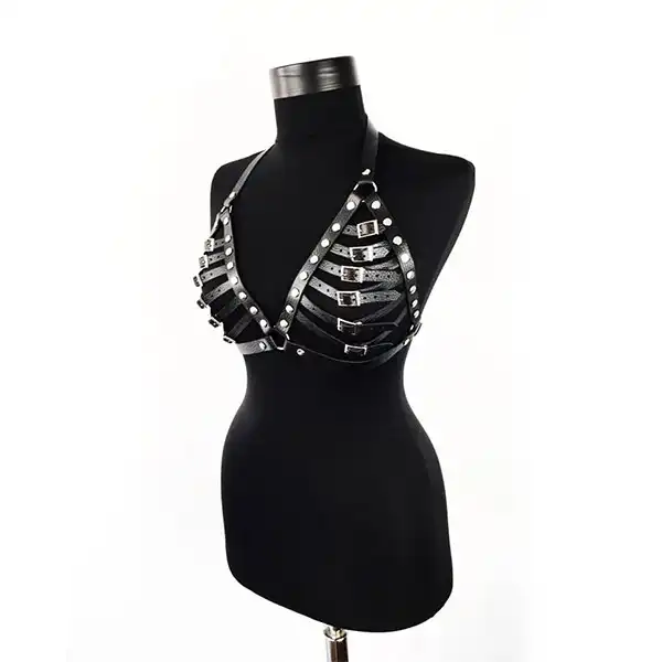 Punk Women Chest Stud Rave Bra - Product Gallery View 4 | act wellness