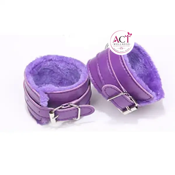 Purple Handcuffs Women Bondage - Product Gallery View 2 | act wellness