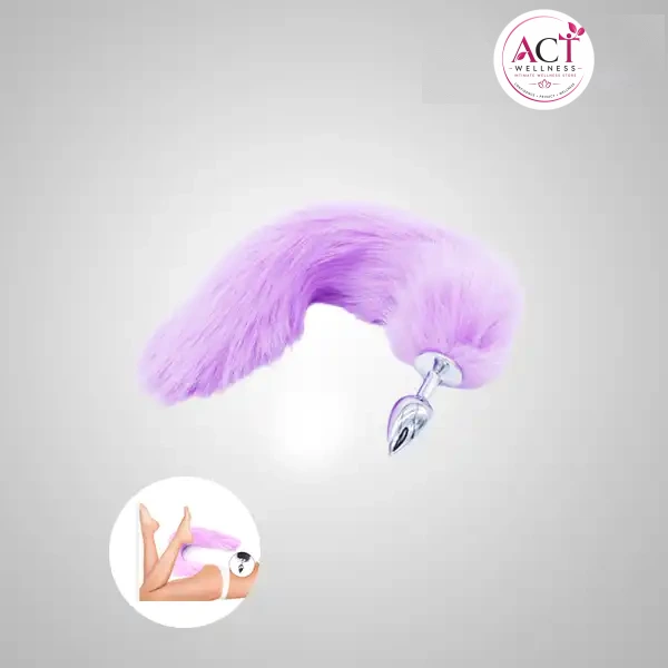Purple Tail Butt Plug Fox Tail - Buy Online in India | act wellness - view 1