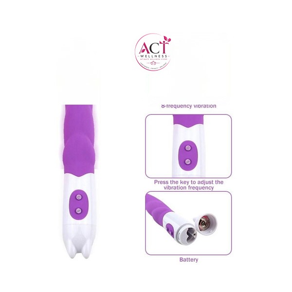 Purple Vibrator Female Masturbators G-Spot Clitoris Stimulator - Product Gallery View 3 | act wellness