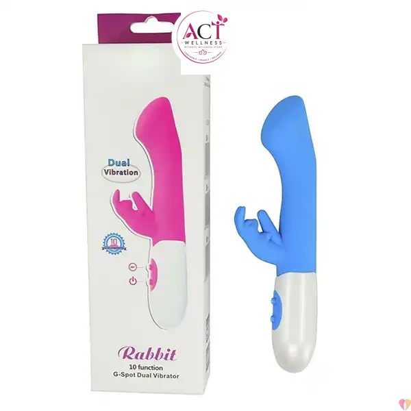 RABBIT 10 FUNCTION G- SPOT DUAL VIBRATOR - Product Gallery View 3 | act wellness