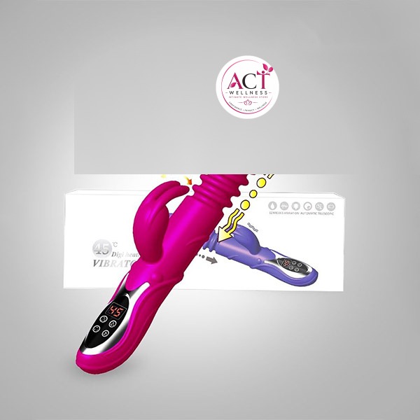 Rabbit Automatic Pulse Telescopic Heating Vibrating Dildo - Buy Online in India | act wellness - view 1