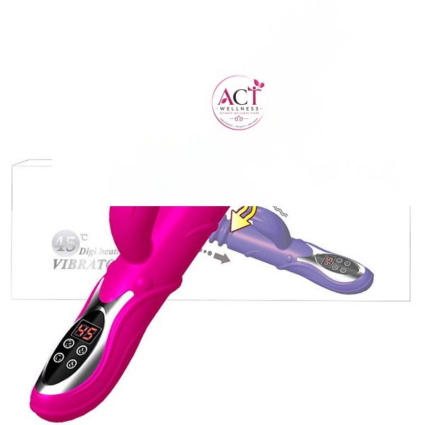 Rabbit Automatic Pulse Telescopic Heating Vibrating Dildo - Product Gallery View 2 | act wellness