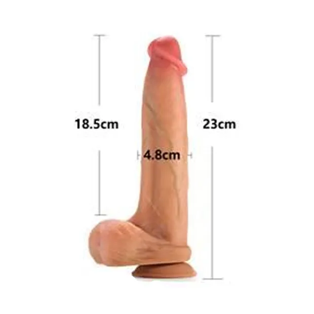 Real Feel 9 Inch Suction Cup Dildo With Belt - Product Gallery View 2 | act wellness