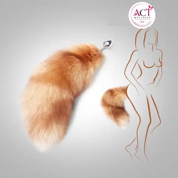 Gold Fox Tail Stainless Steel Anal Plug - Buy Online in India | act wellness - view 1