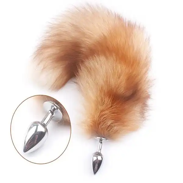 Gold Fox Tail Stainless Steel Anal Plug - Product Gallery View 2 | act wellness