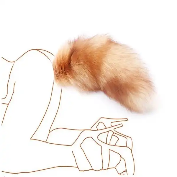 Gold Fox Tail Stainless Steel Anal Plug - Product Gallery View 3 | act wellness