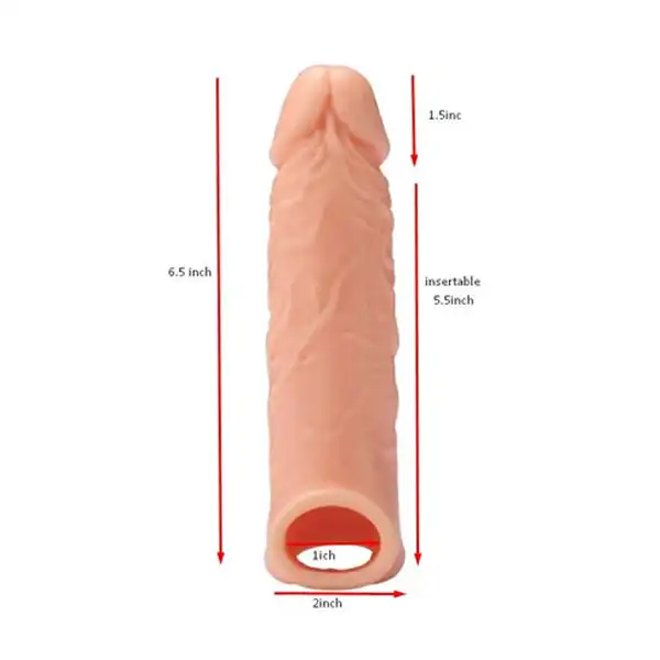 Real Stuff Extender 6.5, 17 cm, penis extension sleeve - Product Gallery View 2 | act wellness