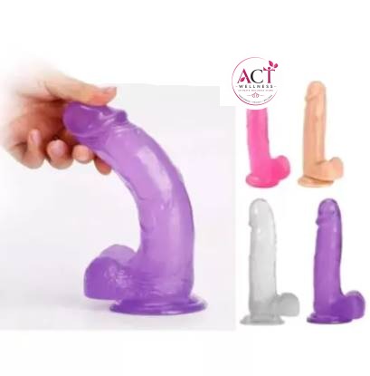 Realistic Jelly Dildo Adult Toy Black Dildo with Strong Suction With Belt - Product Gallery View 4 | act wellness