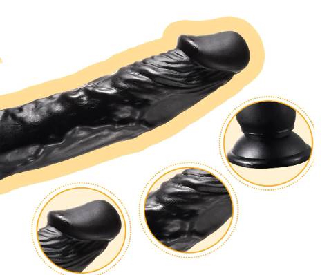 Realistic black Suction Dildo without balls - Product Gallery View 2 | act wellness
