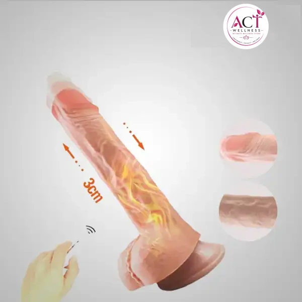 Realistic Dildo Automatic G spot Vibrator with Suction Cup - Buy Online in India | act wellness - view 1