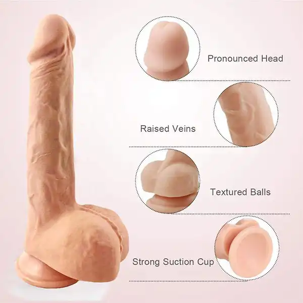 Realistic Dildo Automatic G spot Vibrator with Suction Cup - Product Gallery View 2 | act wellness