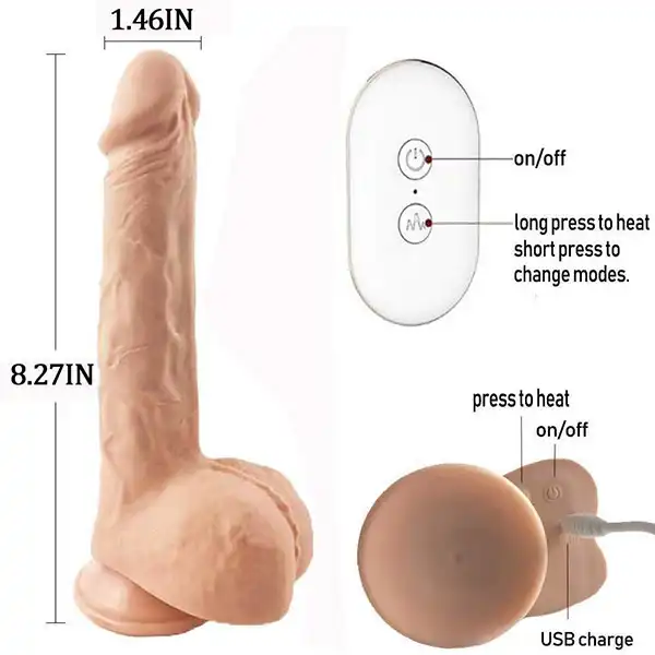 Realistic Dildo Automatic G spot Vibrator with Suction Cup - Product Gallery View 3 | act wellness