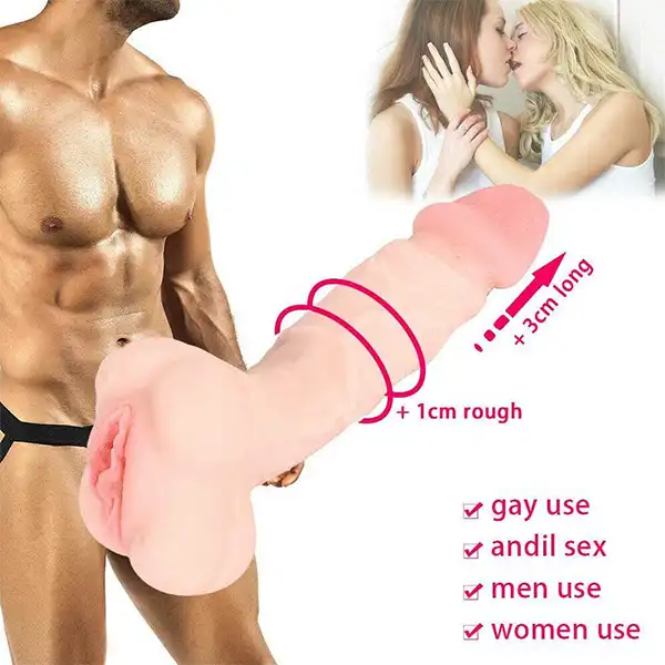 Realistic Penis Extender Sleeve With Attached Vagina - Product Gallery View 2 | act wellness