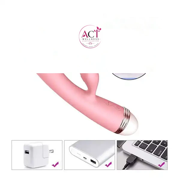 Rechargeable G-spot Rabbit Vibrator for Women Clitoris Stimulator - Product Gallery View 2 | act wellness