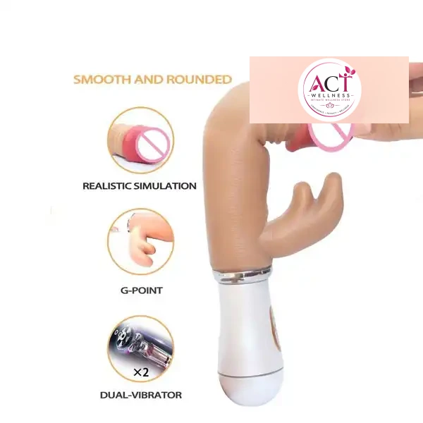Rechargeable G Spot Real Feel Dildo Vibrator for Women - Product Gallery View 3 | act wellness
