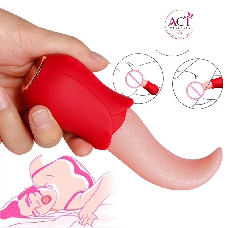 Rechargeable Silicone Tongue Multi Vibrator Clitoris Sucker - Product Gallery View 3 | act wellness