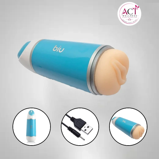 Rechargeable Vibrator Male Masturbator Cup - Buy Online in India | act wellness - view 1