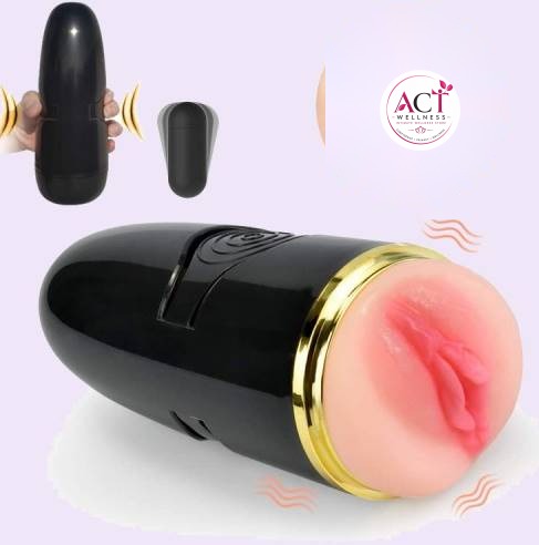 Rechargeable Vibrator Male Masturbator Cup - Product Gallery View 3 | act wellness
