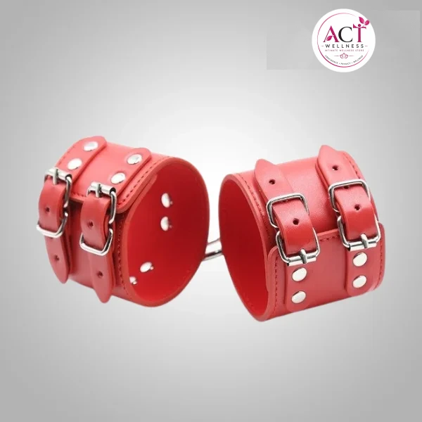 Red Double Buckle Handcuffs - Buy Online in India | act wellness - view 1
