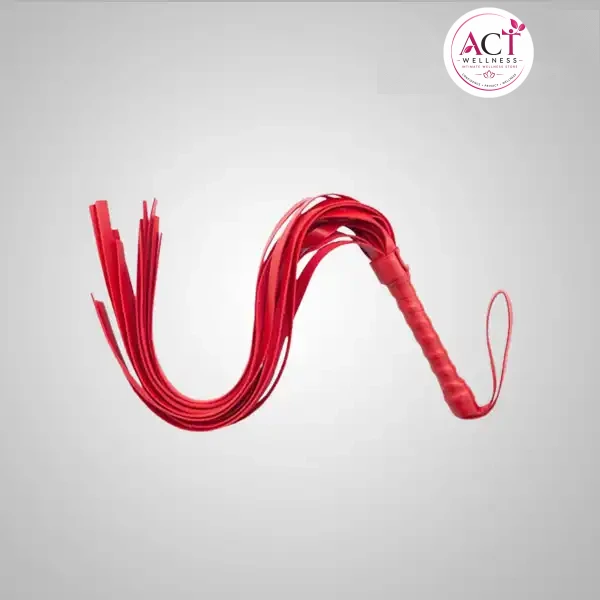 Red Faux leather whip with tassels for couples - Buy Online in India | act wellness - view 1