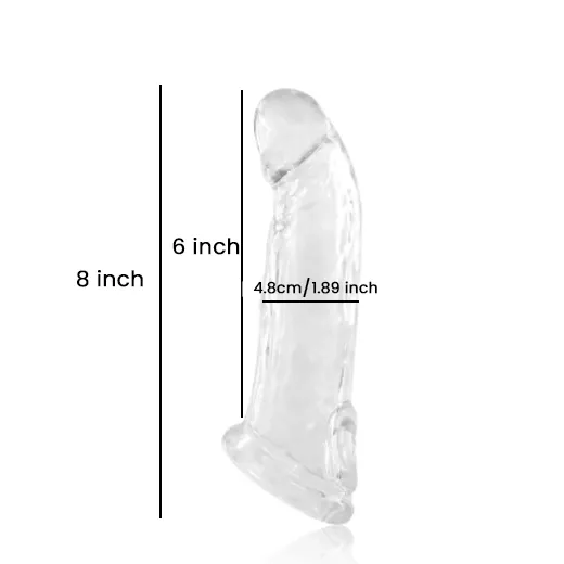 Reusable Transparent Penis Male Penis Enlargement Sleeve - Product Gallery View 4 | act wellness