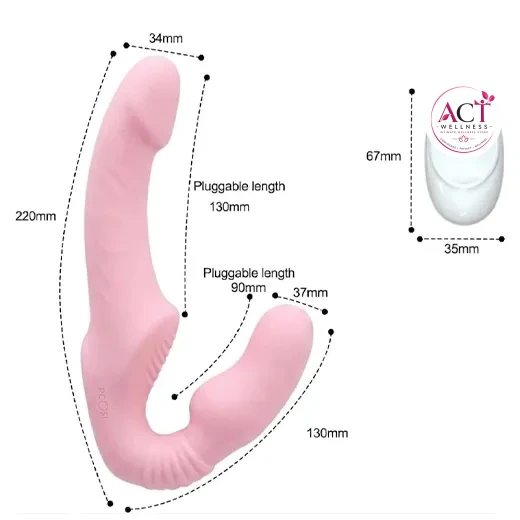 Revolver Strapless G-Spot Vibrating Dildo - Product Gallery View 3 | act wellness