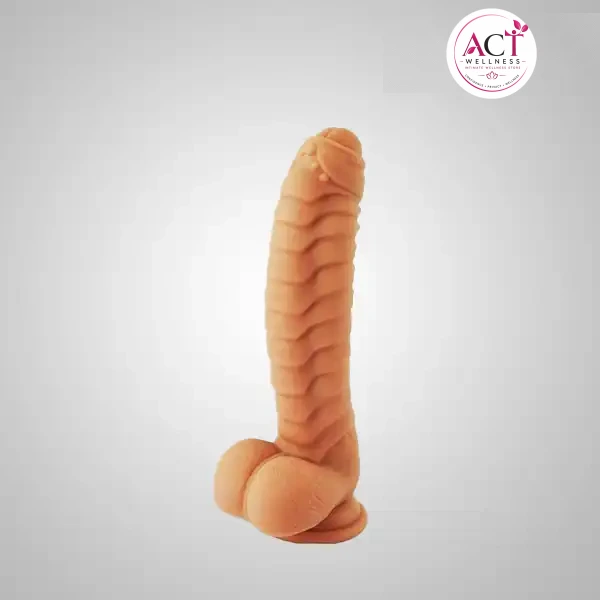 Ribbed Studded Texture Realistic Dildo - Buy Online in India | act wellness - view 1