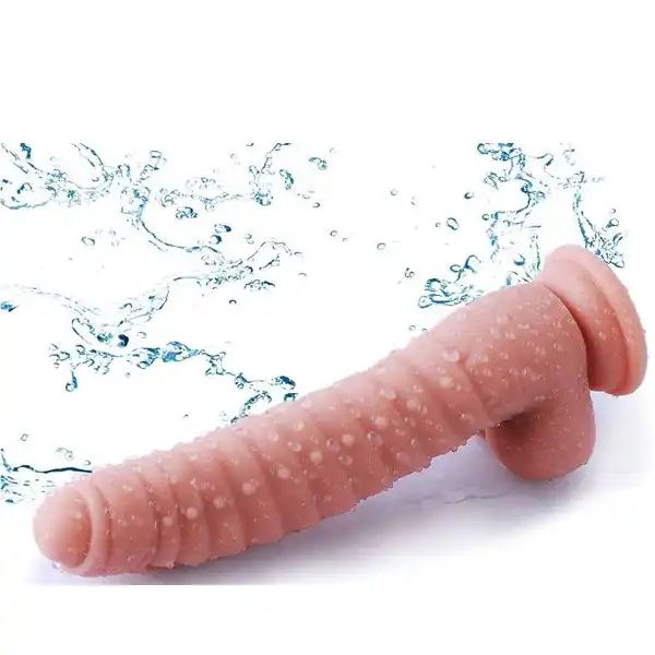 Ribbed Studded Texture Realistic Dildo - Product Gallery View 2 | act wellness