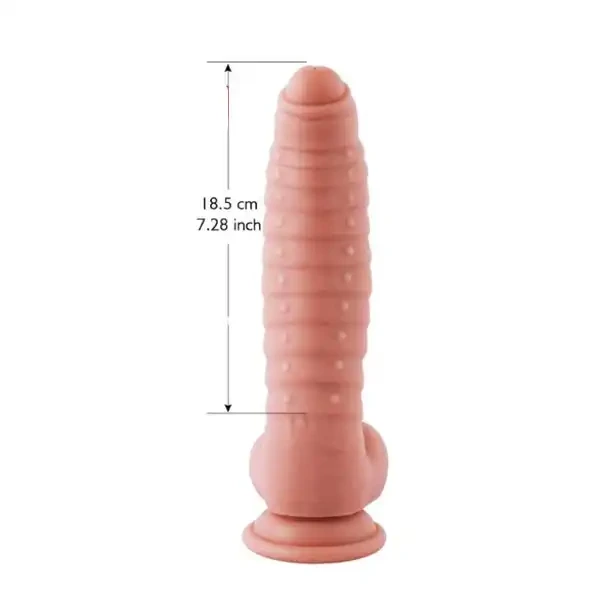 Ribbed Studded Texture Realistic Dildo - Product Gallery View 4 | act wellness