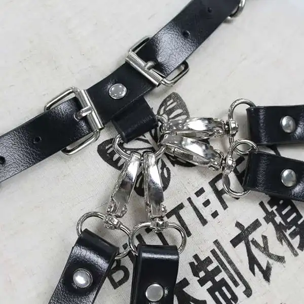 Romantic Body Harness Garter Belt With Metal Chain Waist Leg Cage - Product Gallery View 3 | act wellness
