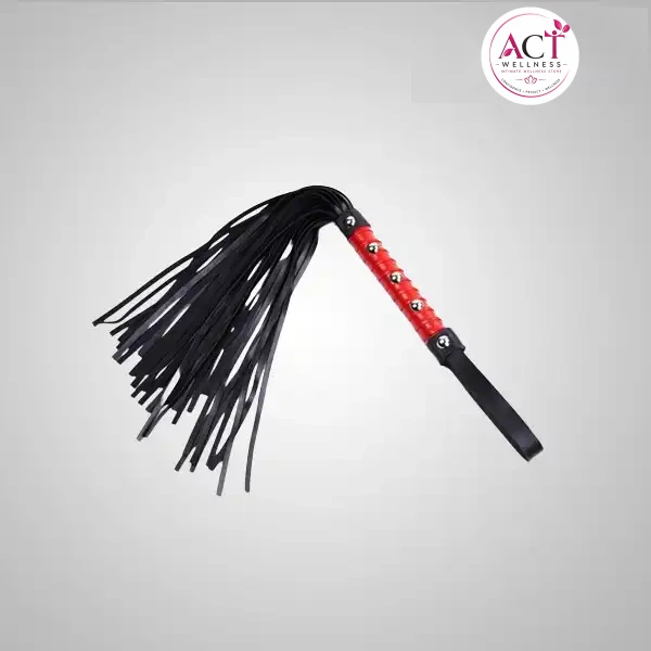 Romantic Leather Flogger Whip with Wrist Loop - Buy Online in India | act wellness - view 1