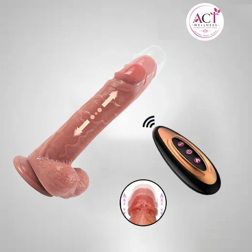 Romeo Thrusting Vibrating Magnetic Charger Dildo - Buy Online in India | act wellness - view 1