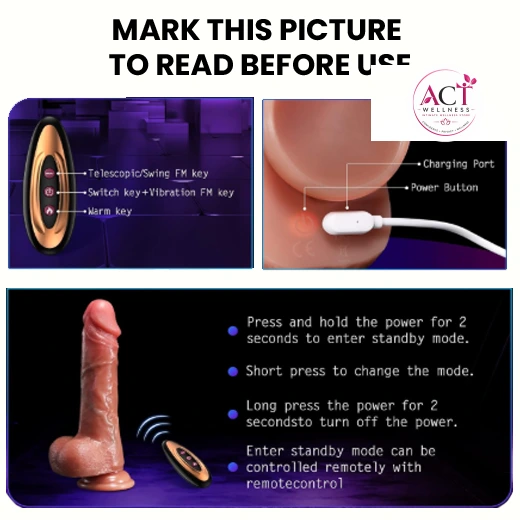 Romeo Thrusting Vibrating Magnetic Charger Dildo - Product Gallery View 2 | act wellness