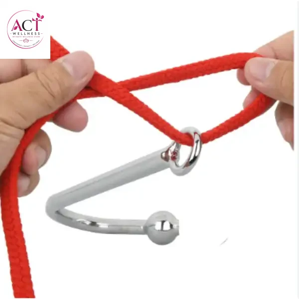 Rope and Hook Set Cotton Rope and Stainless Anal Hook - Product Gallery View 3 | act wellness