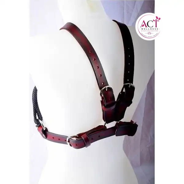 Rope and Leather Breast Binder - Product Gallery View 3 | act wellness
