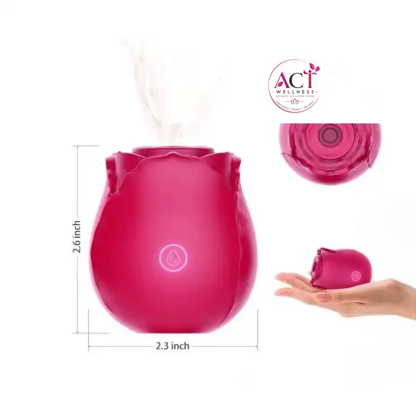 ROSE CLITORAL SUCKING VIBRATOR WITH 7 INTENSE SUCTION NIPPLE STIMULATOR FOR WOMEN - Product Gallery View 3 | act wellness