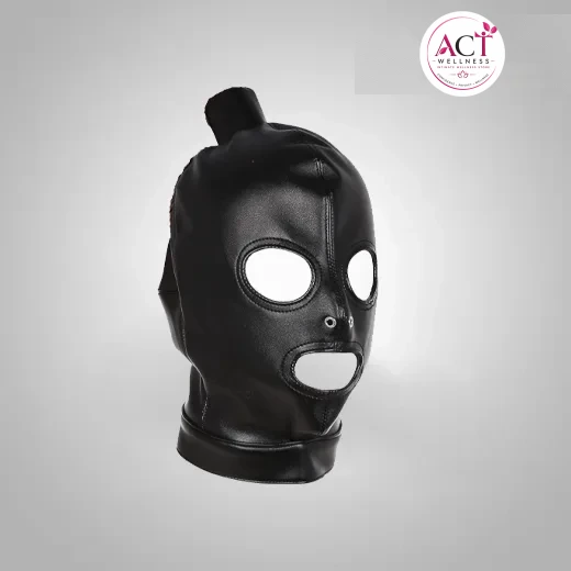 Sex Fetish Slave Hood Leather Mask - Buy Online in India | act wellness - view 1