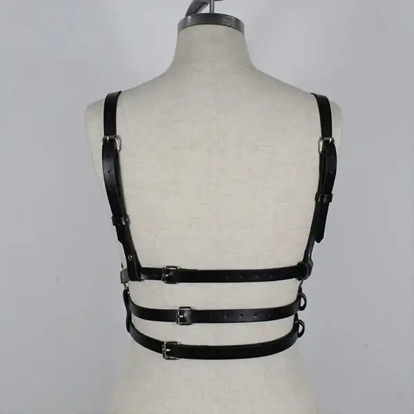 Sexy Chest Harness Leather Bandage Strappy Rave Bra for Women - Product Gallery View 2 | act wellness