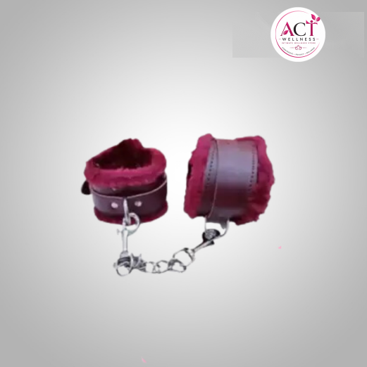 Sexy Handcuffs Pink Or Maroon Color - Buy Online in India | act wellness - view 1