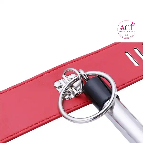 Sexy Leather Bondage Slave Handcuffs Ankle - Product Gallery View 3 | act wellness
