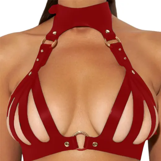 Sexy Soft Leather Bondage Harness Set - Product Gallery View 4 | act wellness