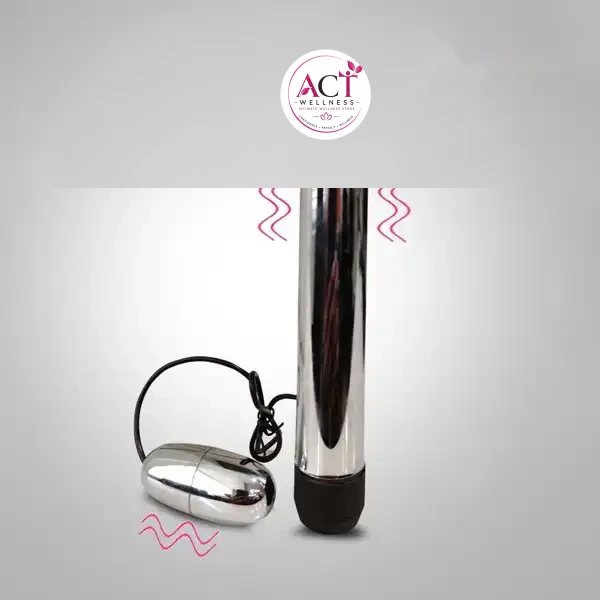 Shiny Steel 7 inch Rod with egg Vibrator - Buy Online in India | act wellness - view 1