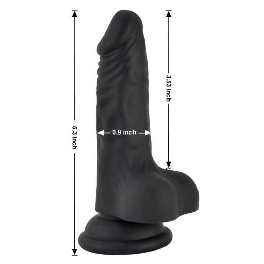 Short Boy 5 inch Black Dildo - Product Gallery View 4 | act wellness