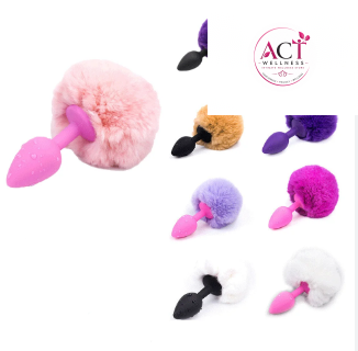 Silicon Anal Plug With Rabbit Tail - Product Gallery View 3 | act wellness