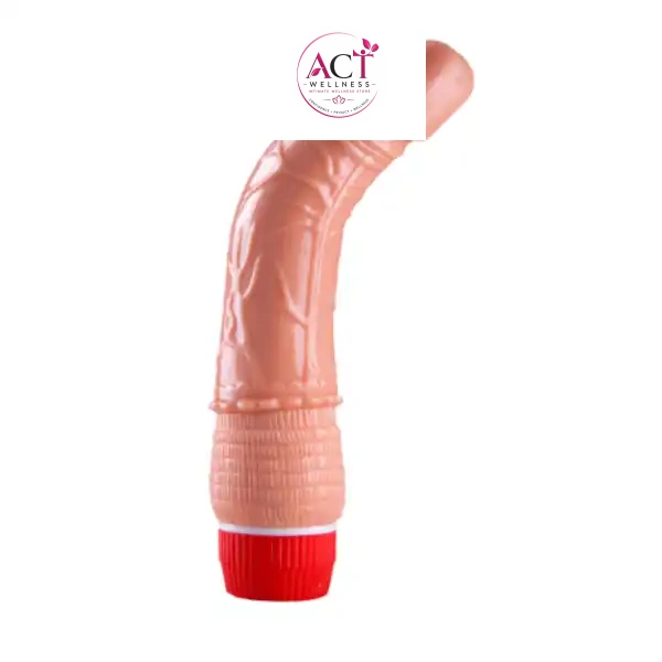 7 Inch Skin Soft Jelly Rubber Female Masturbation Dildo G-Spot Clitoris Massager Vibrator - Product Gallery View 4 | act wellness