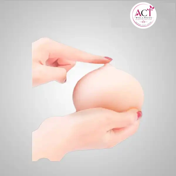Small 3D Breast Nipple Touch Male Sex Toy - act wellness