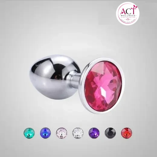 Small Crystal Jewelry Steel Butt Plug - Buy Online in India | act wellness - view 1